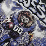 MAJESTIK T Shirts Lion Football Graphic Crop Tee Hot Diamond Design