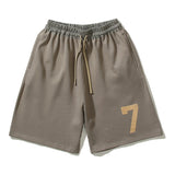 Hip-hop shorts american high street flocked letterloosecasual sweatpants half lengthshorts