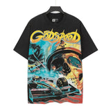 high version gods short sleeve heavy weight washed fog high street skull pure cottonprinting round