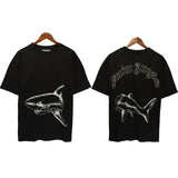 pa severed bear palm coconut tree flame shark couple outfit loose