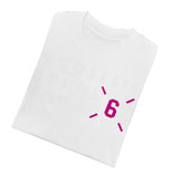 Imported flocked digital print crew neck 100% cotton heavyweight short sleeve t-shirt - couple's style