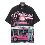 high version gods short sleeve heavy weight washed fog high street skull pure cottonprinting round