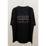 Digital print oversized crew neck drop shoulder short sleeve t-shirt