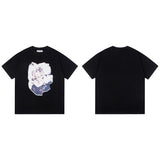 Relaxed fit, 100% cotton, digital print, plus size short sleeve t-shirt