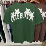 American cole buxton short sleeve men's couple ins high street spring summer loose t-shirt women's cb