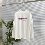 Neutral thick plate stereo craft printinglong sleeves thick t-shirt
