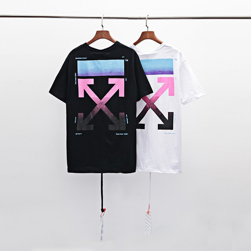 off-white classic gradient arrow dissolve graffiti caution tape ow religious couple short