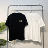 Gold foil print heavyweight cotton short sleeve t-shirt - summer