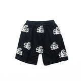 Hip-hop shorts american high street retro hip hop street hell skull short skull drawstring half lengthshorts