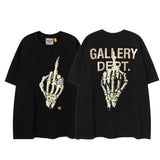 Export american retrog@llery short-sleeved t-shirt boys ins high street loose couple half-sleeved women d