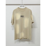 Maison margiela spray washed and distressed pure cotton high weight thick short sleeves