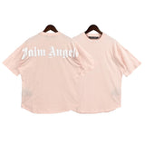 Correct version of pa beheaded bear short sleeves palm tree high street bat sleeves big logo letter on the back