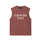 Fog icon double line essentials american high street summerloose couple short sleeve trendy heavy weight t-shirt