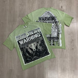 First row american trend high quality washed retro hot diamond casual short-sleeved t-shirt