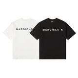 Simple letter and number print crew neck short sleeve t-shirt