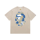 B@pe tshirtsssummer ape head little monkey camouflage short-sleeved round neck t-shirt