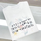 Digital direct printing hand-painted craft round neck t-shirt