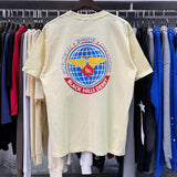 Rhude T Shirts World Map Printed Cotton Casual Short Sleeves Men and Women