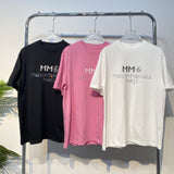 Rhinestone-cut faceted imitation diamond craftsmanship, 100% cotton double gauze relaxed fit short sleeve tee