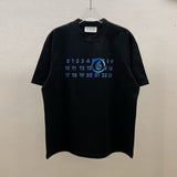 Overseas edition blue crystal digital print 100% cotton short-sleeve t-shirt