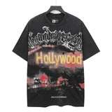 high version gods short sleeve heavy weight washed fog high street skull pure cottonprinting round