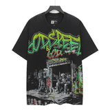 high version gods short sleeve heavy weight washed fog high street skull pure cottonprinting round