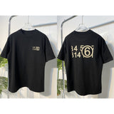 Summer loose fit letter print 100% cotton crew neck short sleeve t-shirt