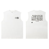 Real shot of pure cotton double yarn weight round neck sleeveless men's vest