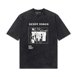 Mopey rich second generation xia loose version beautiful trendy quiet eyes printing round neck short sleeve t-shirt high street