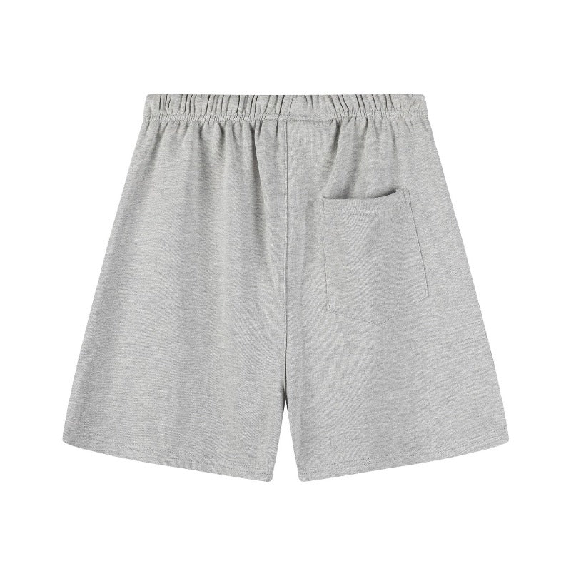 Hip-hop shorts american high street ess small label flocking letter shorts loosecasual sweatpants half length pants
