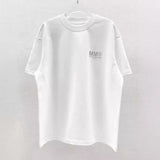 Maison margiela mm digital reflective printing oversized round neck short-sleeved t-shirt