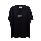 Minimalist digital print crew neck t-shirt - 100% cotton, lightweight short sleeve tee