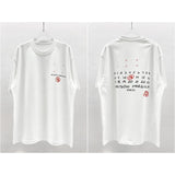 Maison margiela mm digital direct printing process loose shoulder sleeves oversized style short sleeves