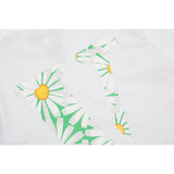 Vlone T Shirt Spring Summer Daisy Pattern Crew Neck