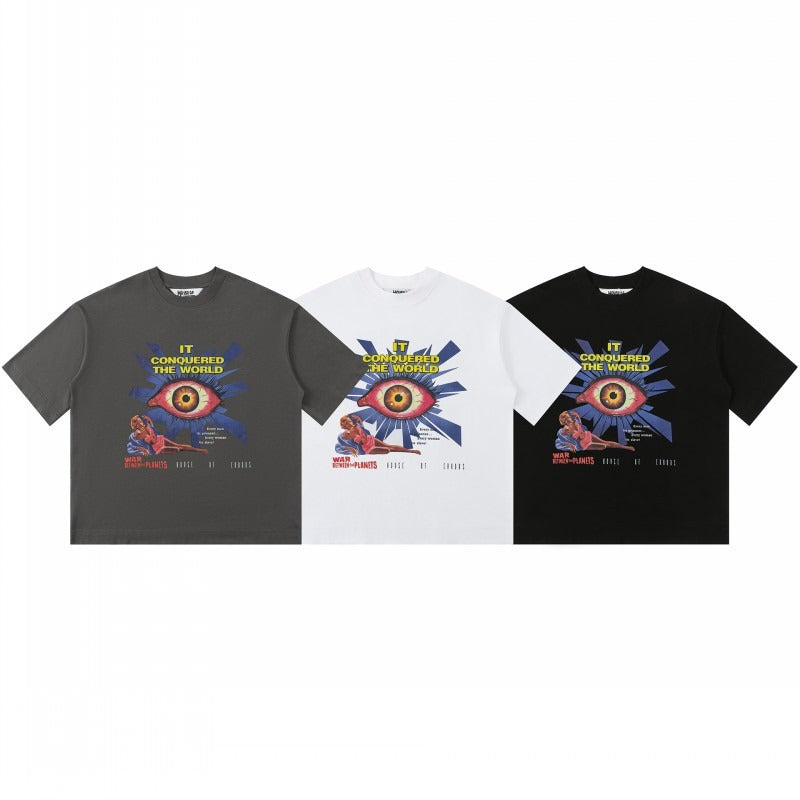 House of errors all-seeing eye graphic tee - trendy short sleeve couple's high street hoodie
