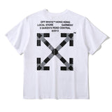Off White T Shirt Arrow Print Short Sleeve Tshirt Plus Size Top Owt  Casual