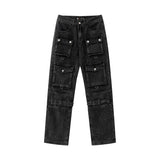 Men Cargo Pants Denim Overalls