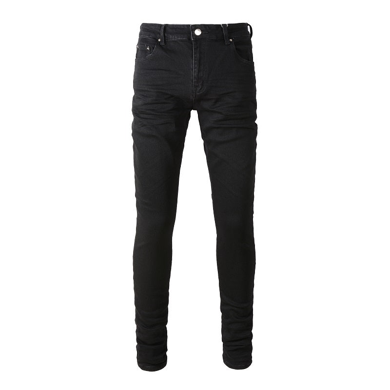 Amiri Jeans Casual Hip Hop Wash Splash-Ink Painted Slim Jeans Casual Fashionable 8800