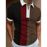 Polo Shirts Summer Polo Shirt Color Matching Men's Sports