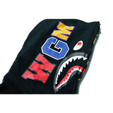 Shark Print Hoodie Autumn Men's Clothing Stitched Camouflage Long-Sleeve Zipper Hooded Sweater
