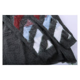 Off White Winter Sweaters Autumn And Winter Mohair Crew Neck Pullover Sweater