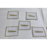 We11done T Shirt Embroidered Letters in Stock Loose Men's and Women's Short Sleeve Cotton
