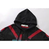 Off White Winter Sweaters Off Youth Men and Women Gradient Trend Mohair Zipper