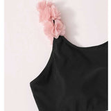 Women Plus Size Swimwear Tankinis Sexy Color Block Flower High Waist Slimming Two-Piece Swimsuits Women