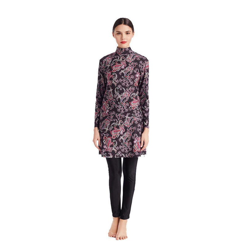 Burkini Muslim Swimwear Conservatively Thin Three-Piece Long-Sleeved Trousers