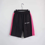 Palm Angels Vintage Rainbow Ribbon Striped Casual Shorts