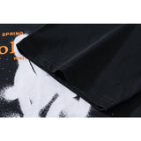 Off White T Shirt Spring/Summer Graffiti Short Sleeve Ow Hand Spray Arrow Print Tshirt Unisex Cotton Owt