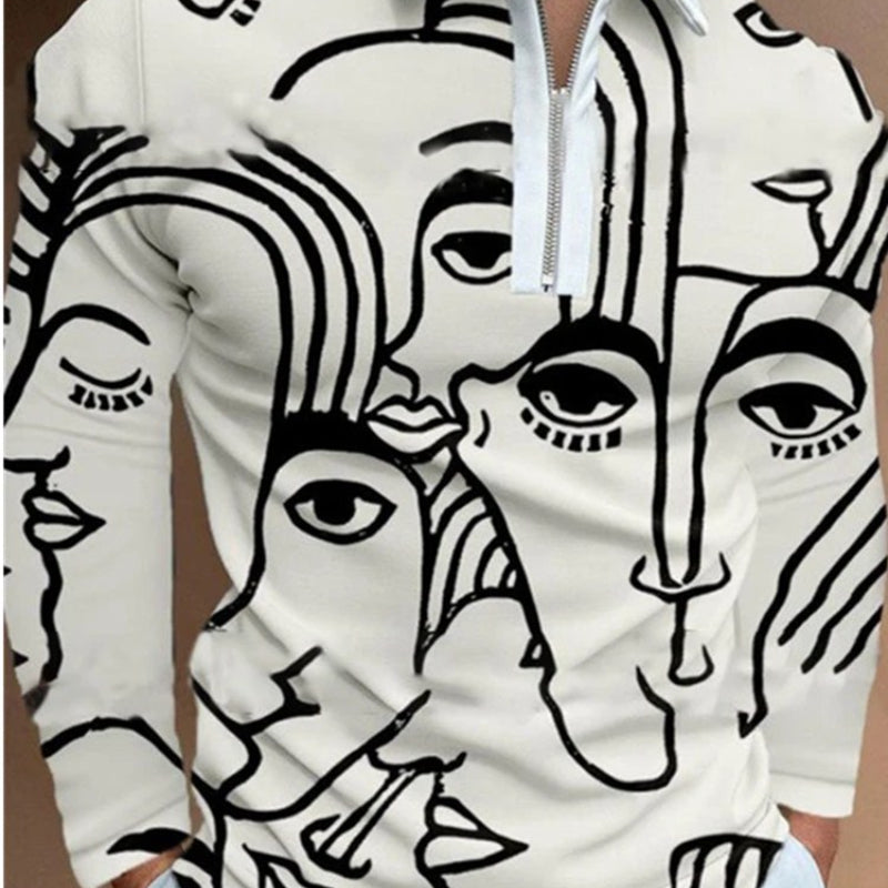 Polo Shirts Spring and Autumn Polo Shirt Men's T-shirt Top