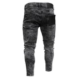 J Shaped Jeans New Men's Skinny Jeans Casual Zipper Skinny Pants