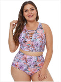 Women Plus Size Swimwear Tankinis Conservatively Thin Swimsuit Two-Piece